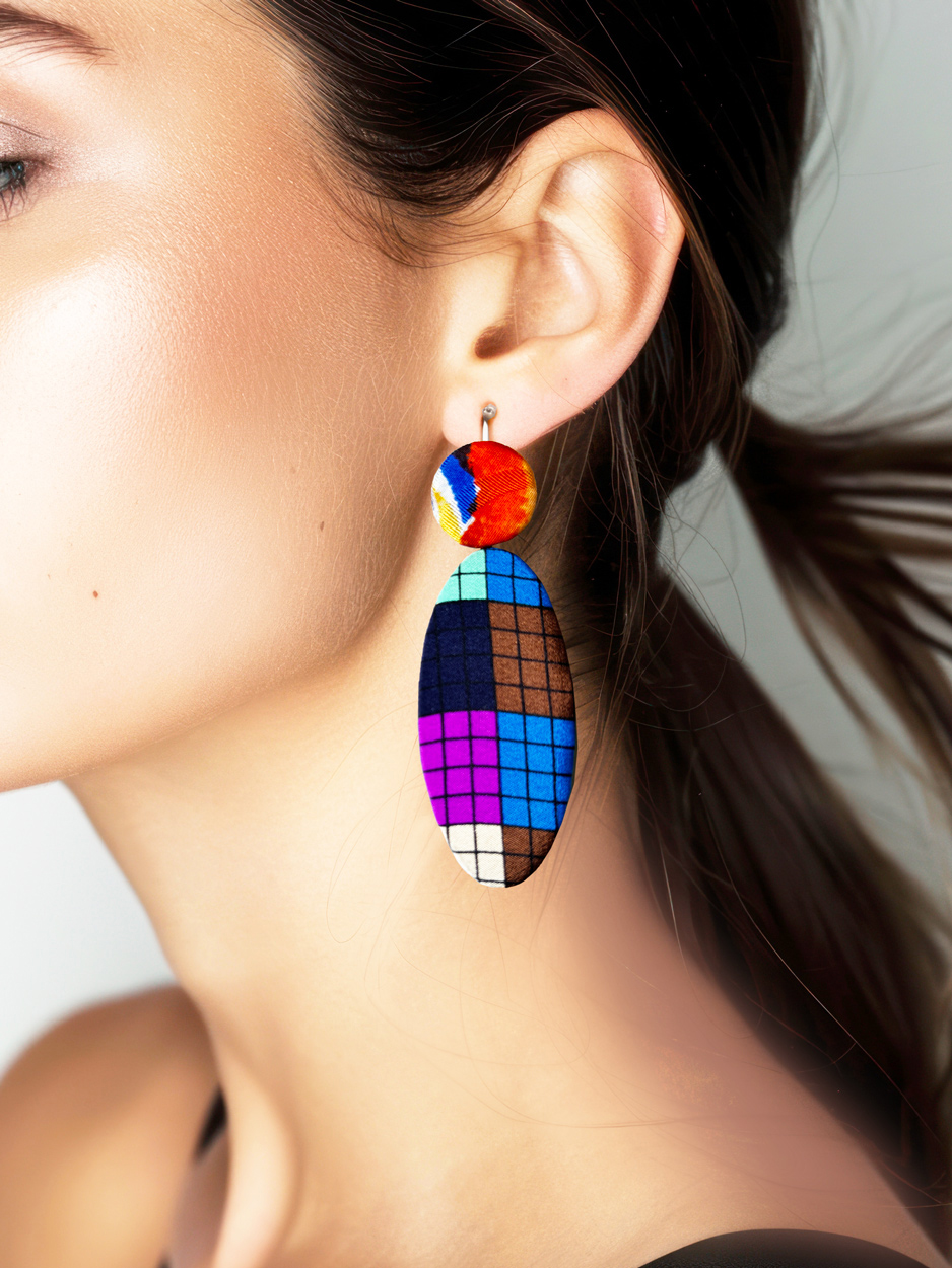 laurent-earrings-scarf-vintage-silk-handmade-unique-piece-designer-valerie-hangel-carouge-geneva