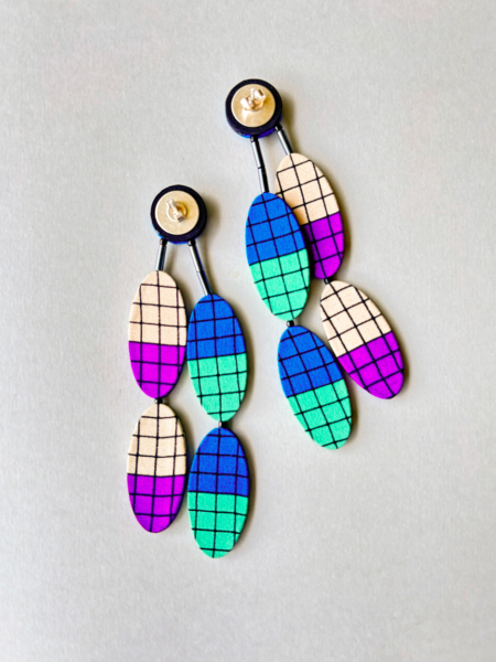 boucles-oreilles-yves-bijoux-textile-collection-butterfly-vente-galerie-valerie-hangel-geneve